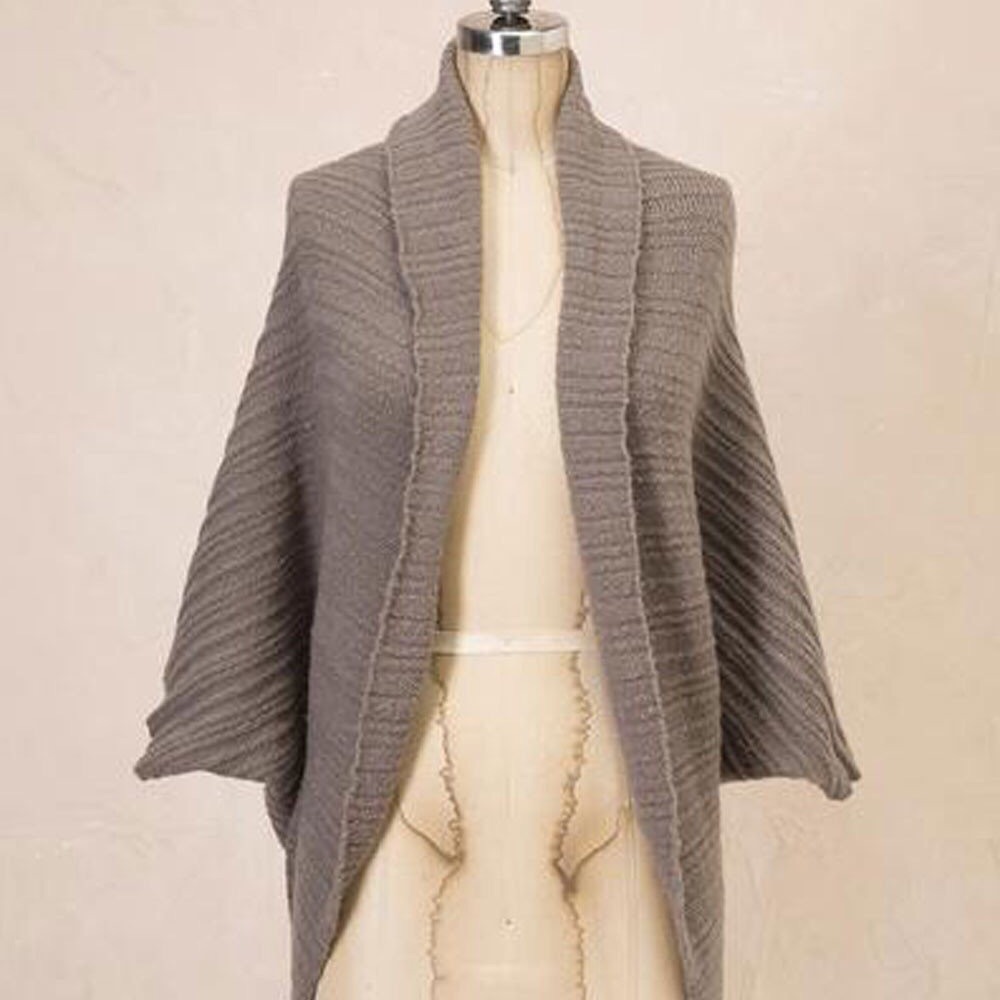 Ribbed patterned cocoon kimono